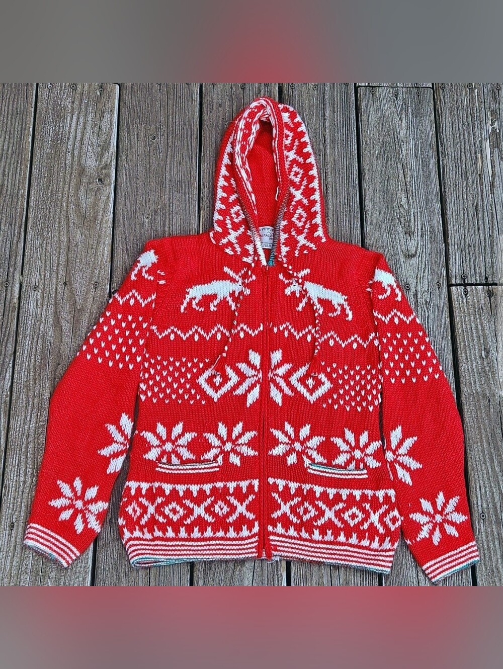 Vintage Alpaca Imports Women's Hooded Sweater